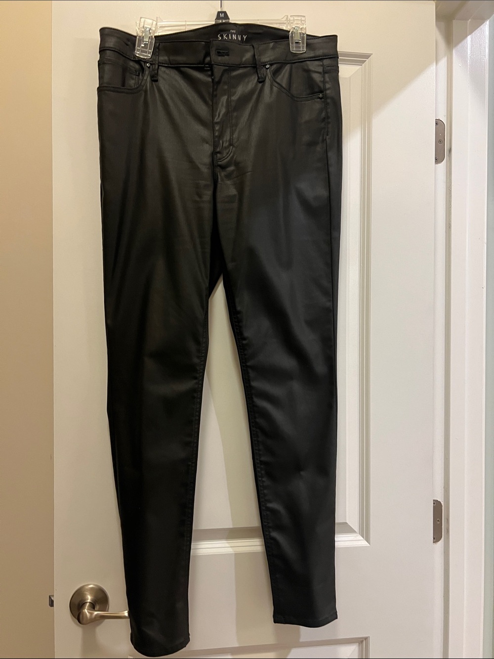 WHBM Coated Denim black jean
